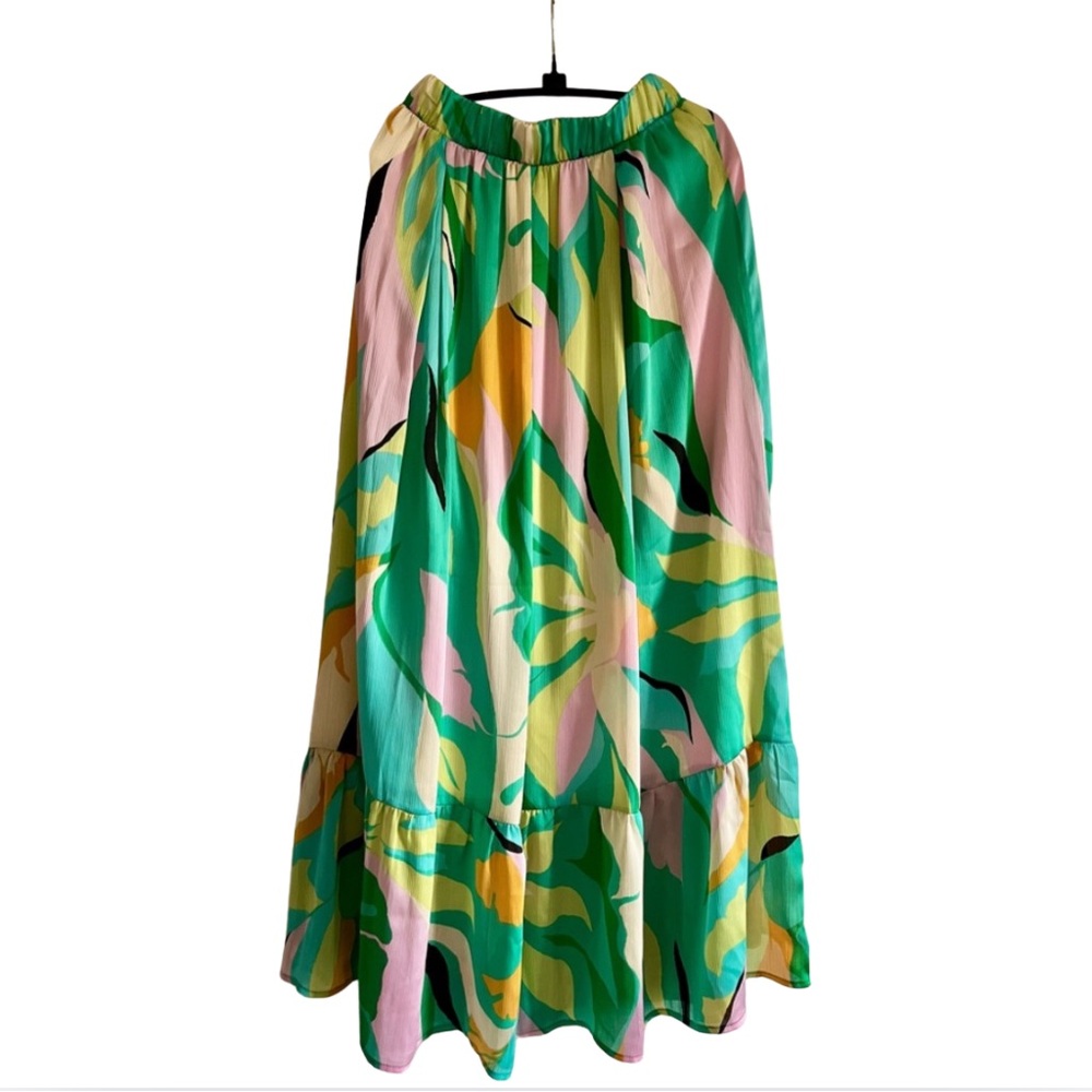 Vici Multicolor Floral Midi Skirt